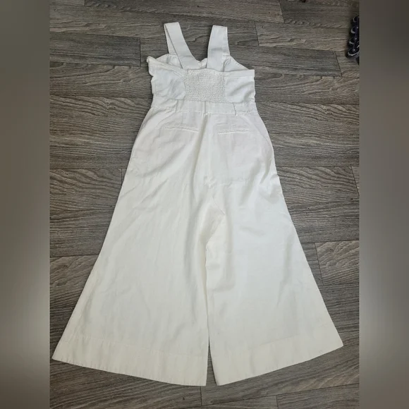 ANTHROPOLOGIE SIZE 14 Elegant White Jumpsuit. USED GOOD CONDITION. - Picture 6 of 15
